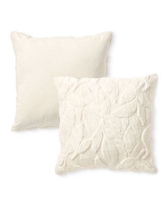 HGTV Triple Jacquard Carved Faux Fur Decorative Pillow, 22" x 22"