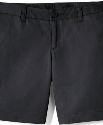 Little Girls School Uniform Plain Front Blend Chino Shorts