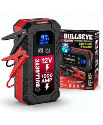12V 1800mAh Rechargeable Portable Battery Jump Starter with Light, Power Bank