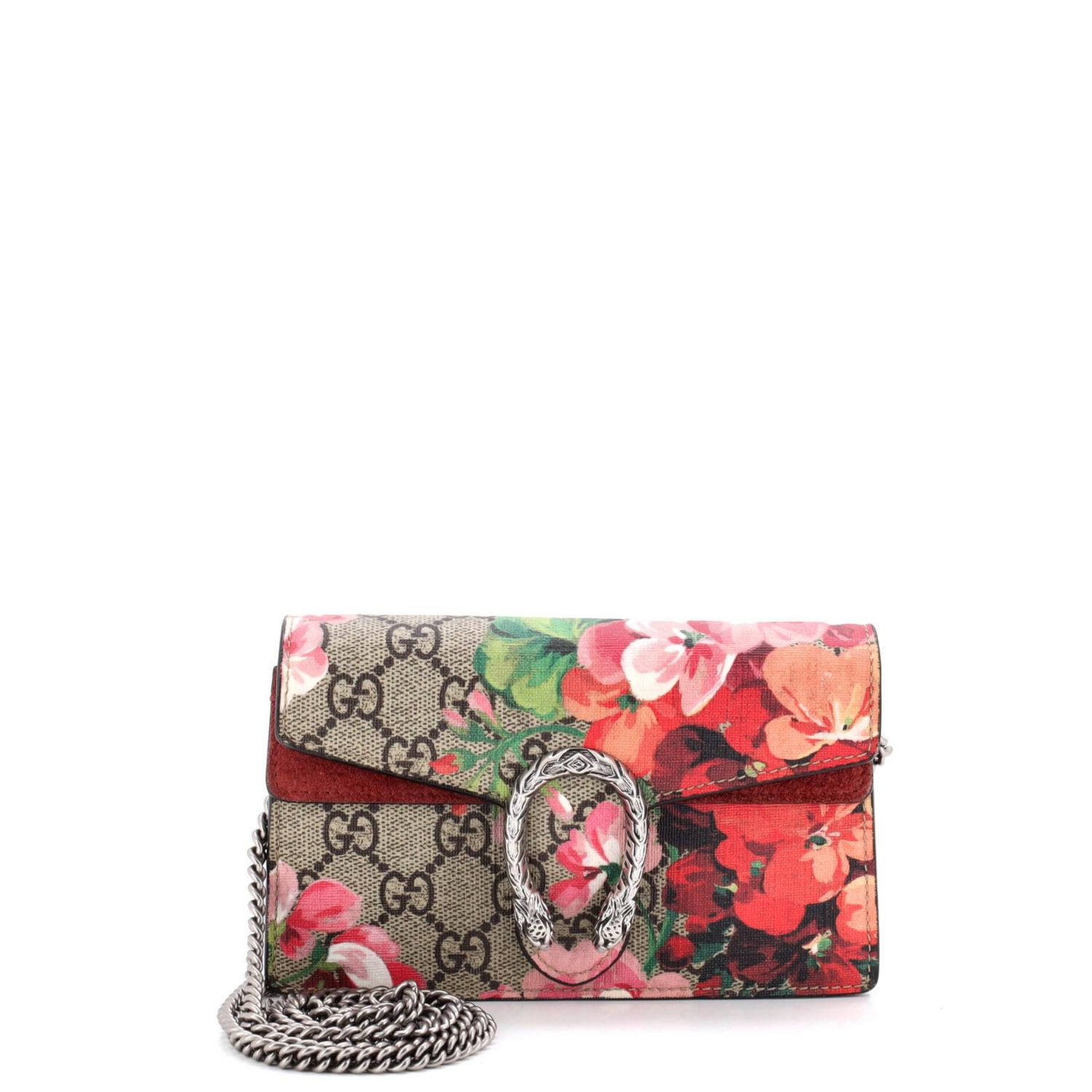 Super Mini Dionysus Bag Blooms Print GG Coated Canvas
