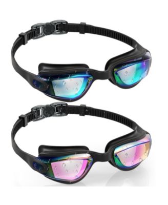 2pc Swim Goggles Kids Anti-fog UV Protection Comfort Fit
