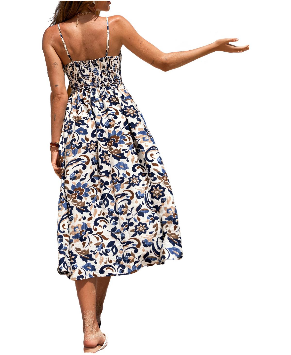 Cupshe Women's Warm Night Floral Midi Beach Dress