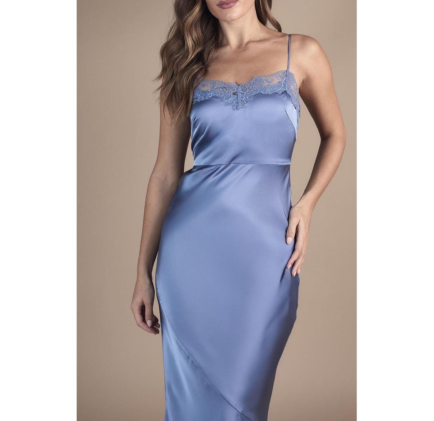 Women's Satin Maxi Bridesmaid Dress