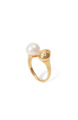 Retro Chic Eden Pearl Ring - Gold 61$