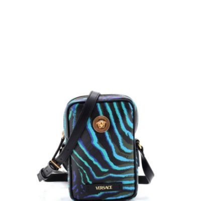 Micro Medusa Biggie Pouch Crossbody Bag Printed Leather