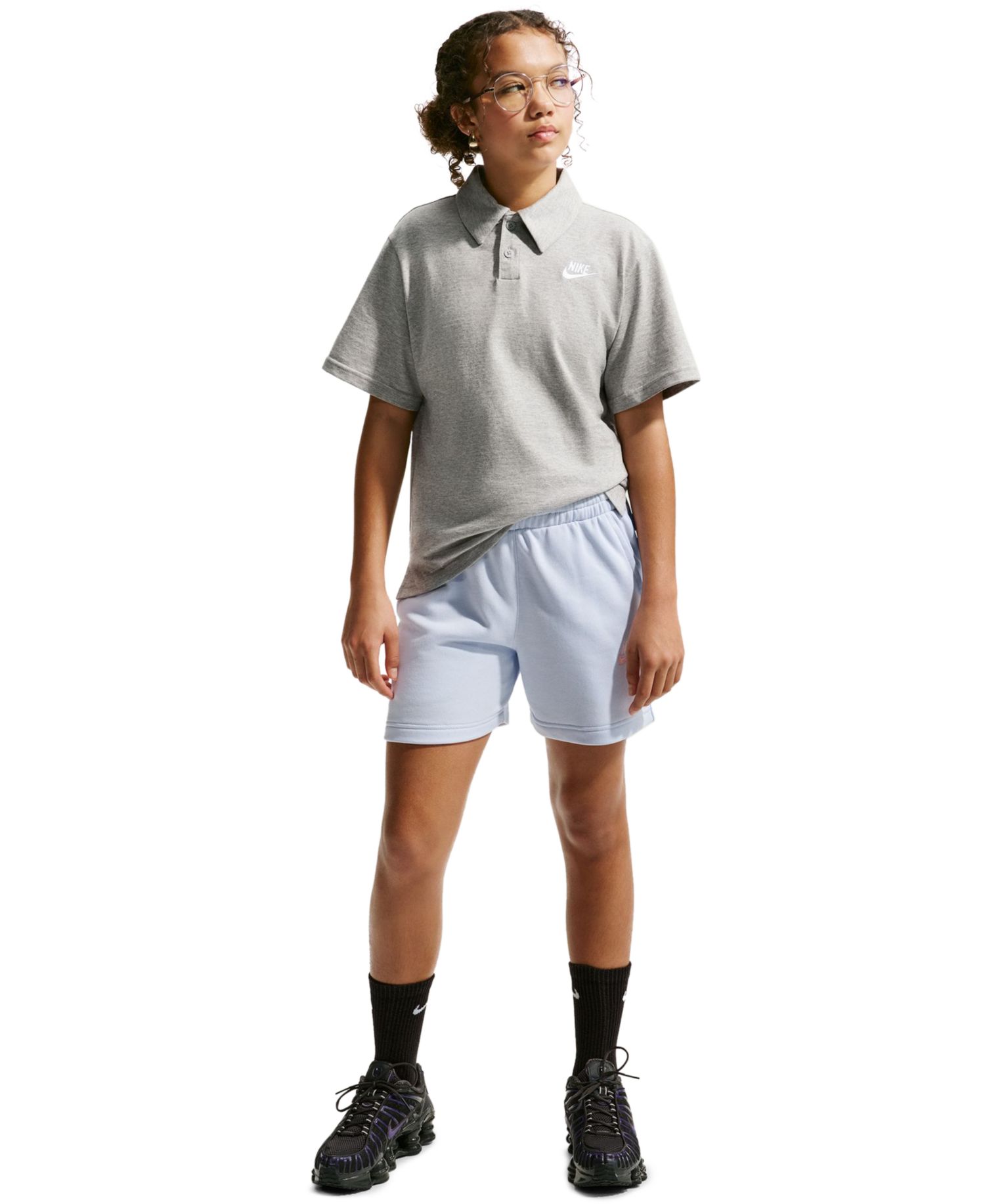 Boys' and Girls' 7-20 Sportswear Club Knit Short-Sleeve Polo Shirt