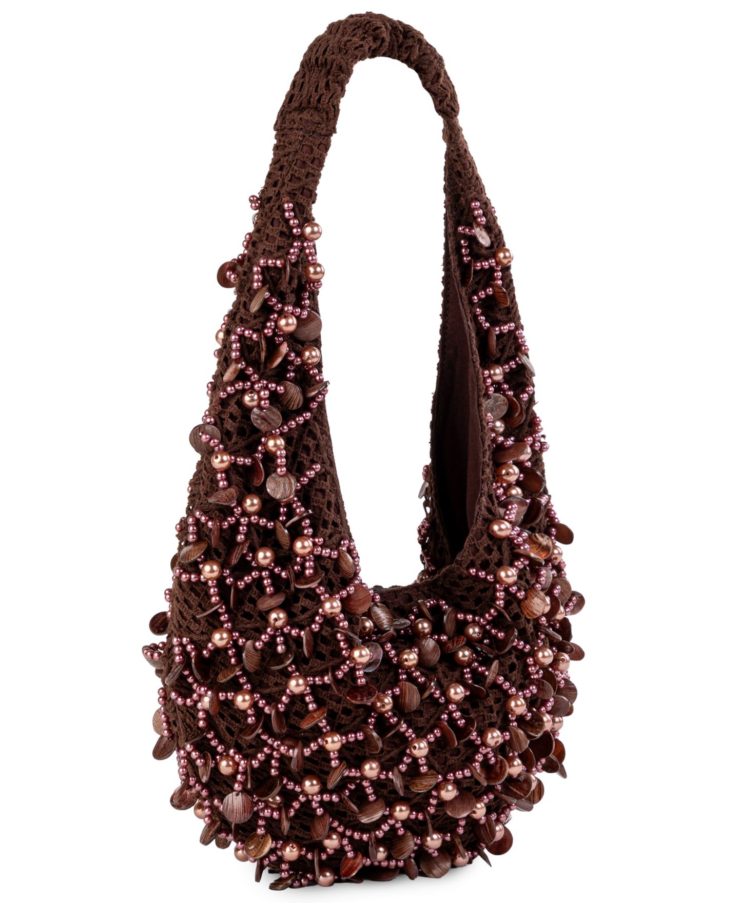 Женская сумка Sam Edelman Ariel Knit Medium Hobo Handbag, цвет: Тёмный коричневый — фото 3