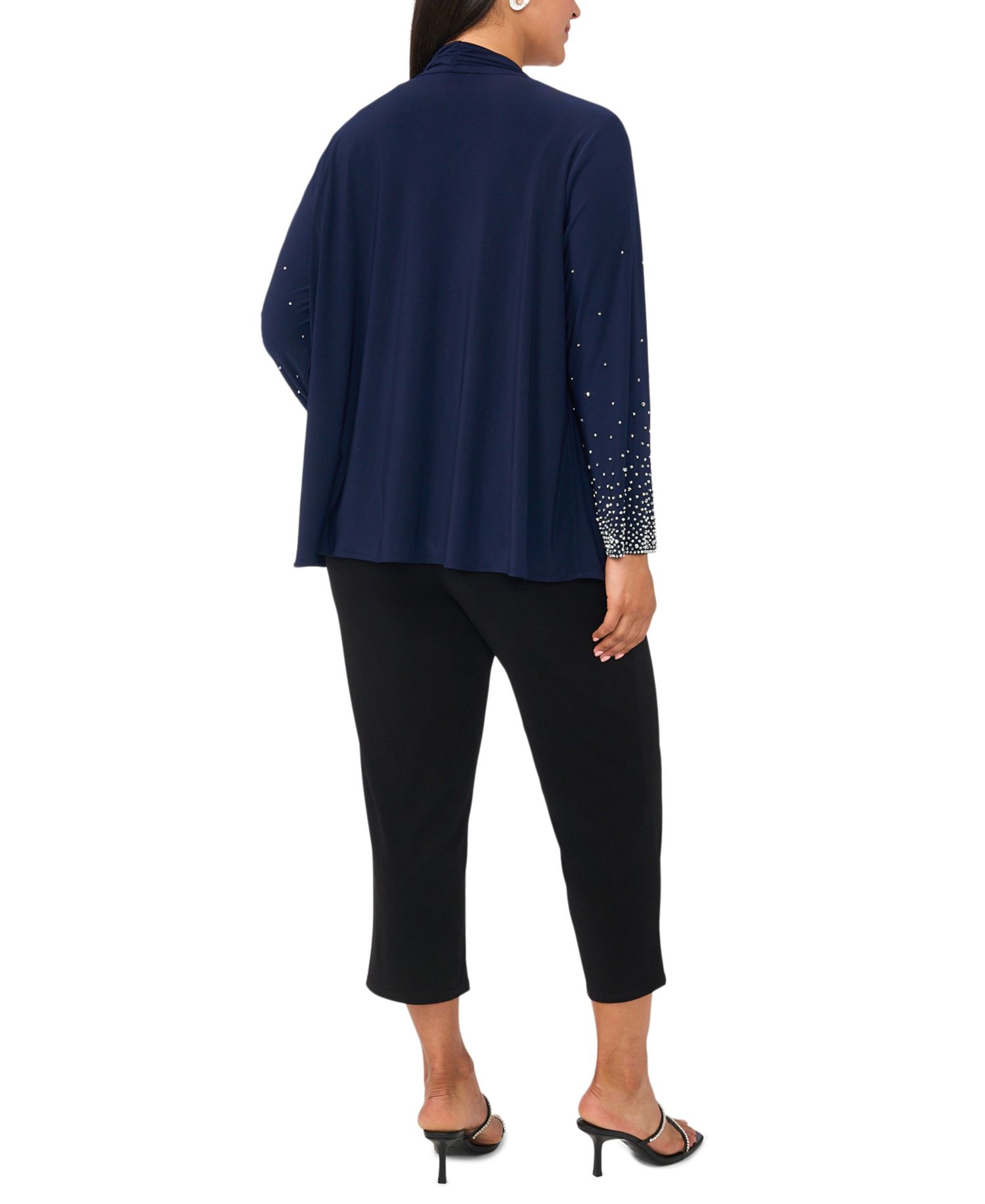 Plus-Size Long-Sleeve Round Neck Top