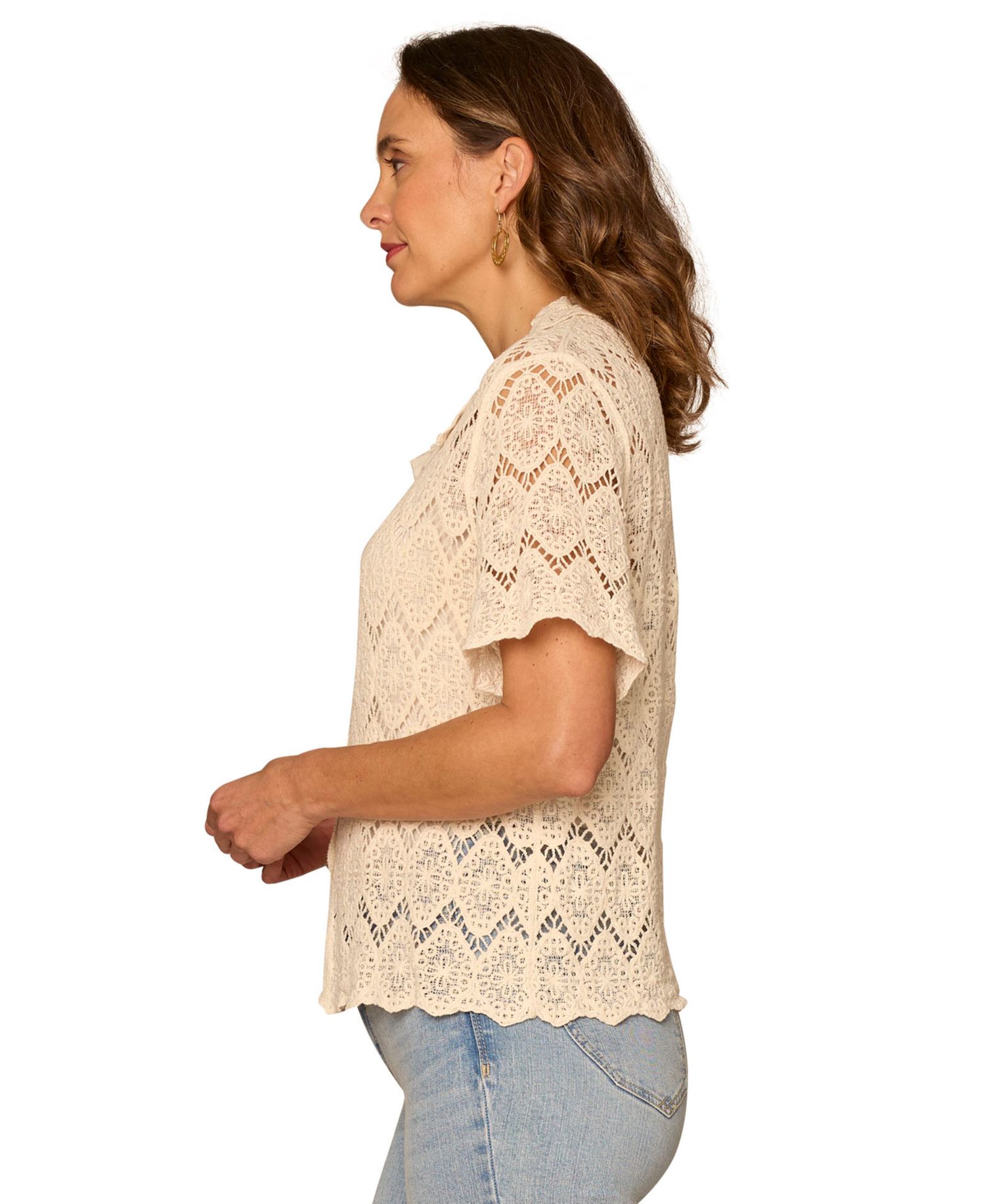 Women's Collared Button-Down Top