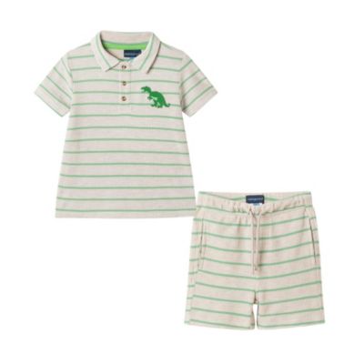 Toddler Boys Waffle Polo Set