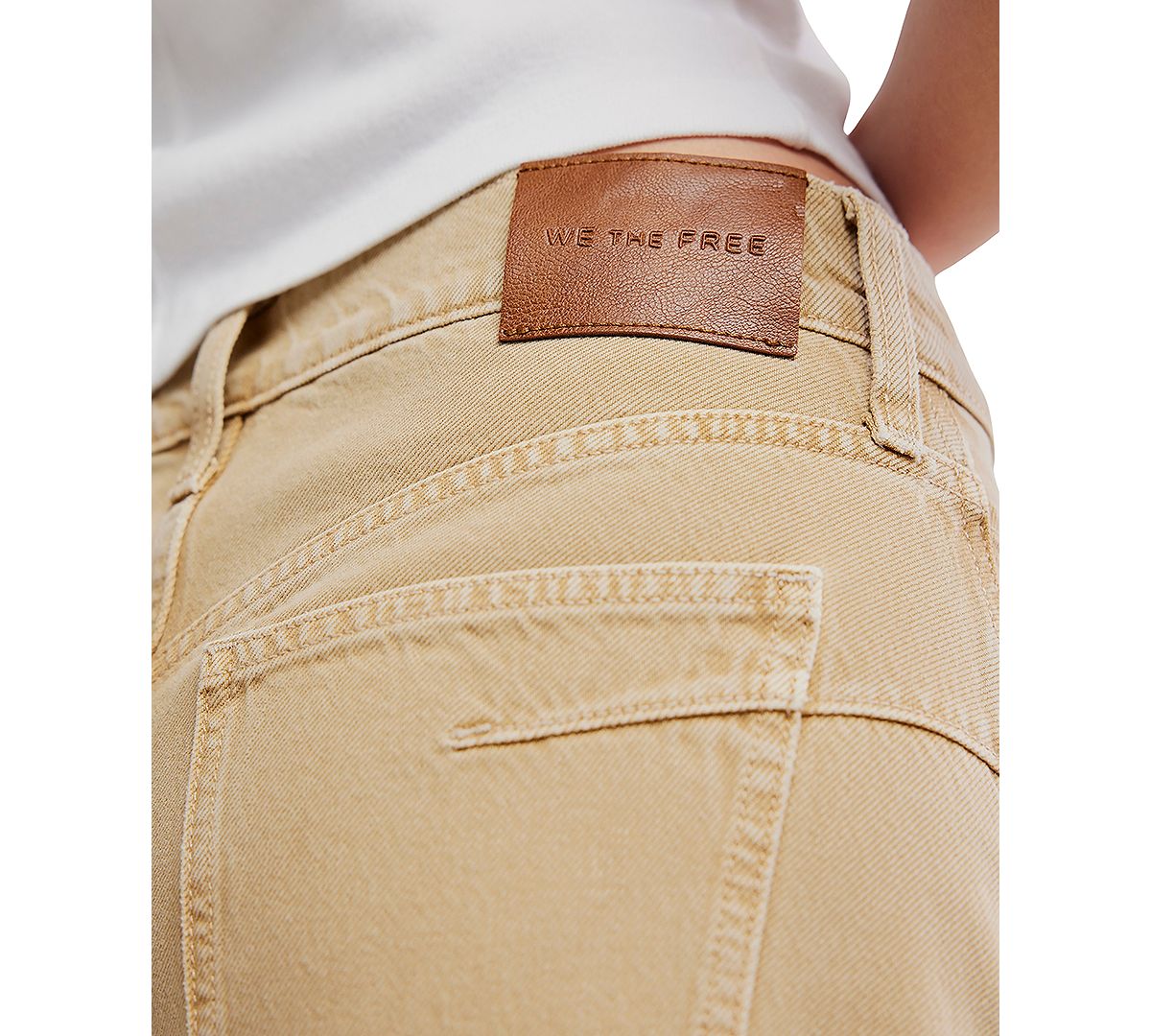 Free People Women's Cotton Fable Twisted Seam Jeans view 2 — MAYCSS fashion products