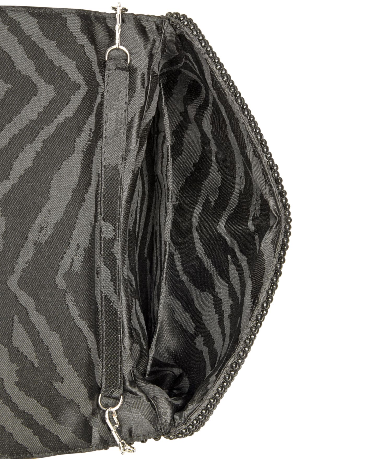 Женский клатч I.N.C. International Concepts Prudence Shiny Mesh Clutch, цвет: Чёрный / Серебряный — фото 2