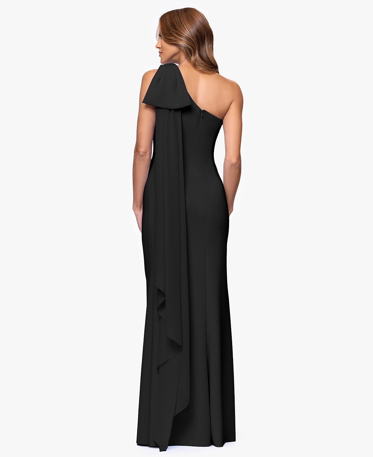 XSCAPE Women's One-Shoulder Ball Gown Dress view 4 — MAYCSS fashion products