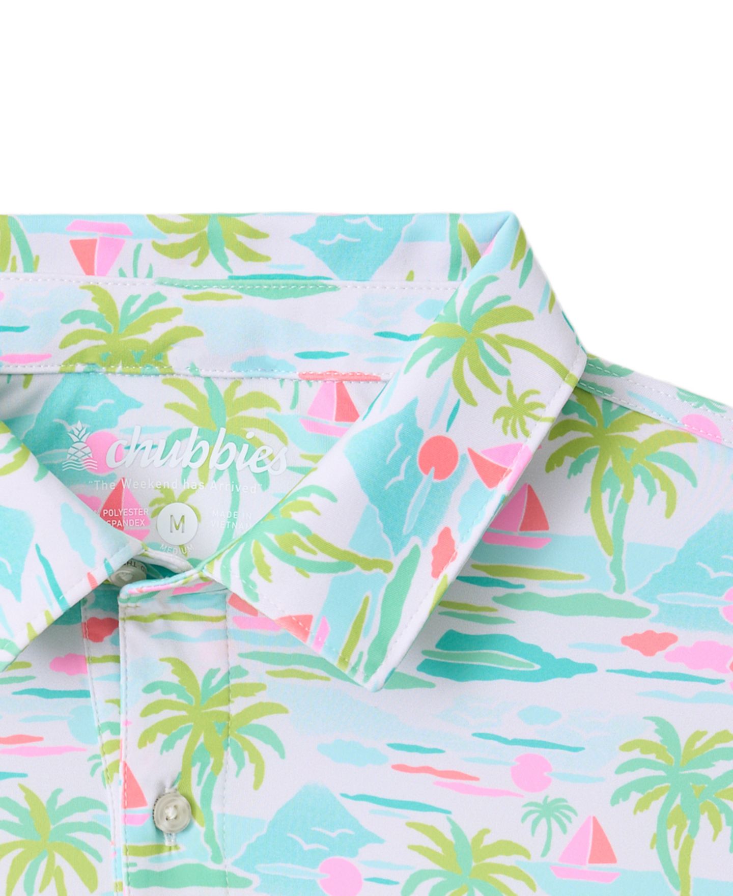 Мужское поло Chubbies Island Hopper Short Sleeve Polo, цвет: Небесно-голубой — фото 2