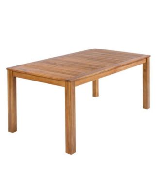 TOPMAX 67-Inch Rectangular Outdoor Wooden Dining Table for Patio or Garden