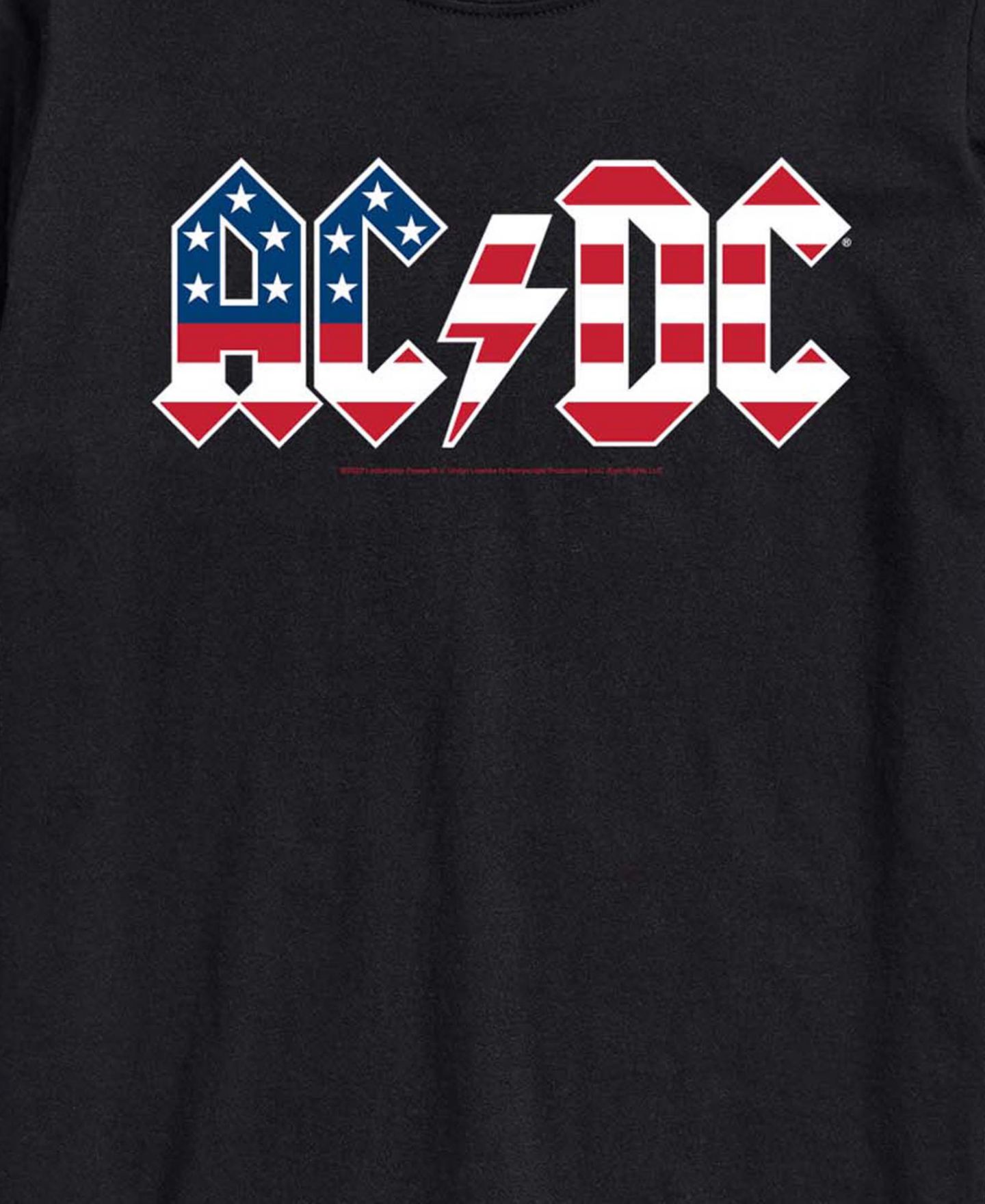 Мужская футболка AIRWAVES AC/DC Americana Logo Short-Sleeve Graphic, цвет: Чёрный — фото 3