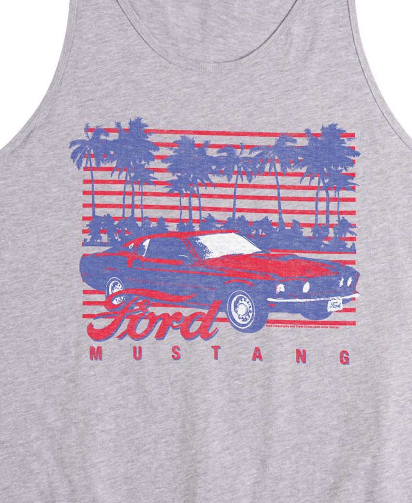 Мужской топ AIRWAVES Ford Mustang Palm Trees Sleeveless Graphic, цвет: Меланжевый — фото 3