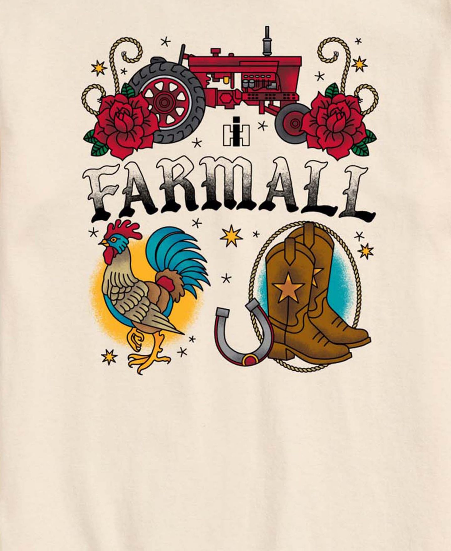 Мужская футболка AIRWAVES Farmall Flash Short-Sleeve Graphic, цвет: Кремовый — фото 3
