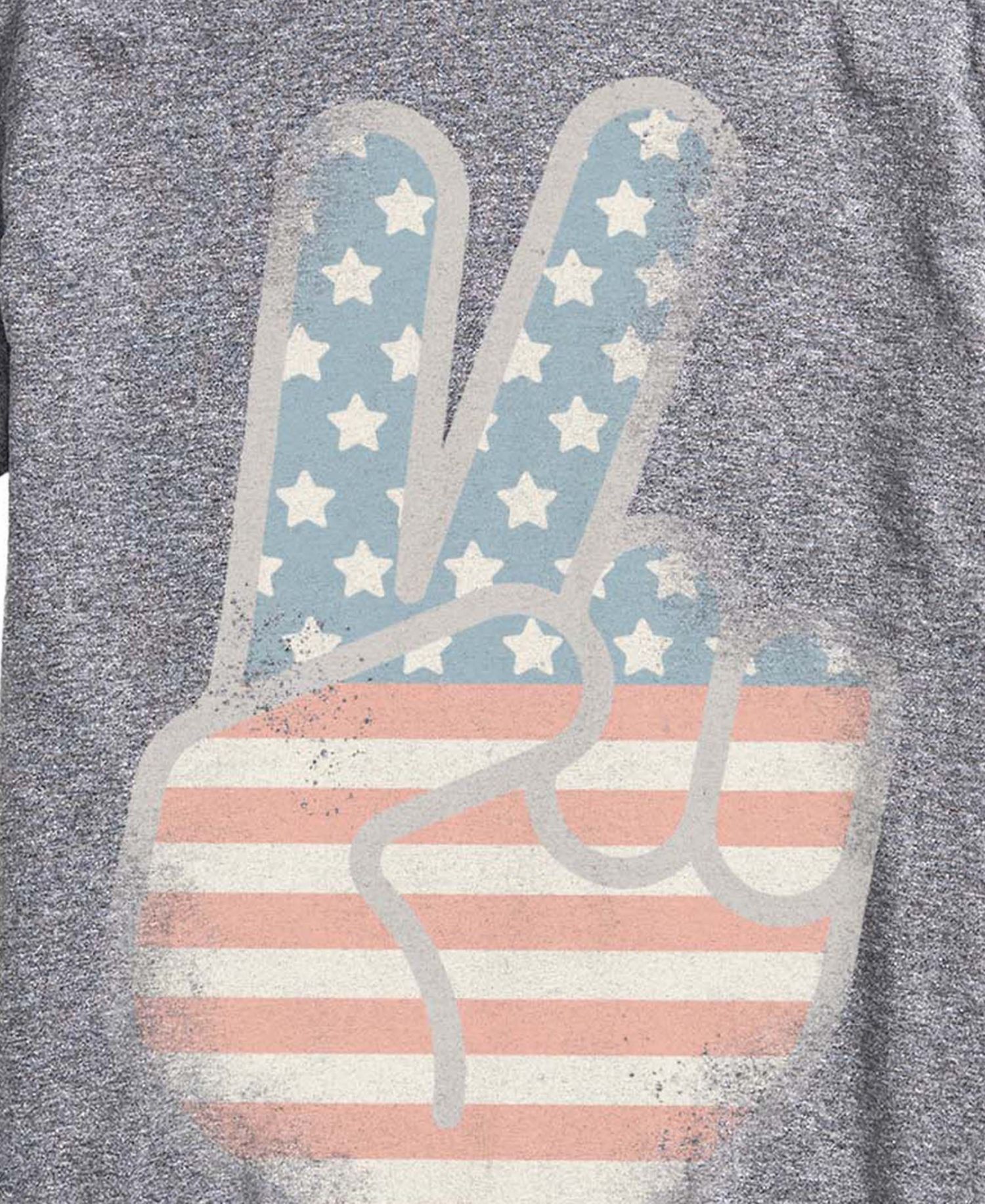 Men's Flag Peace Sign Tonal Washed Short-Sleeve Graphic T-Shirt