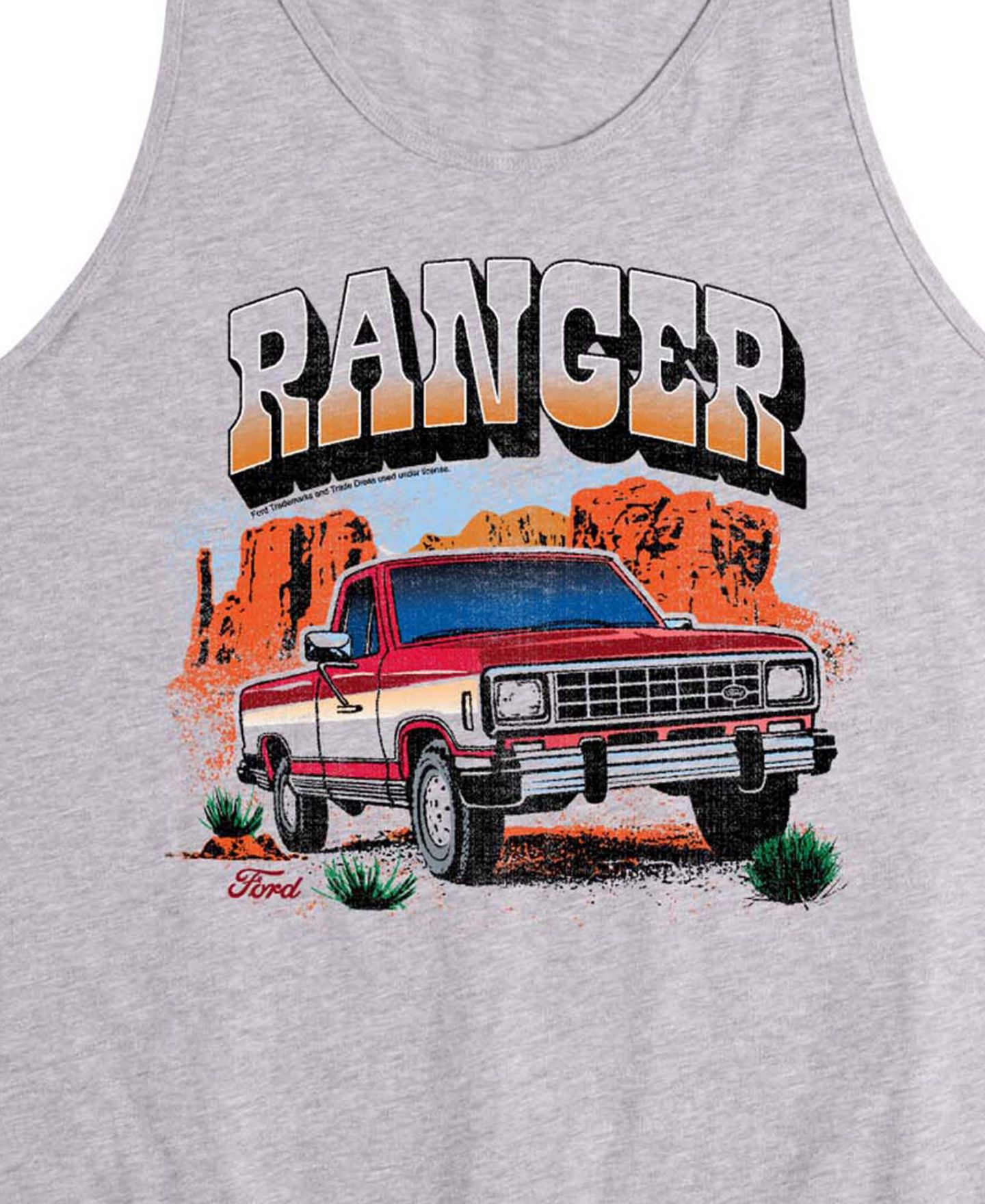 Мужской топ AIRWAVES Ford 83 Ranger Sleeveless Graphic, цвет: Меланжевый — фото 3
