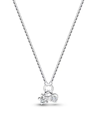 Talisman Sterling Silver Lab-Grown Diamond Heart Star Dangle Pendant Necklace