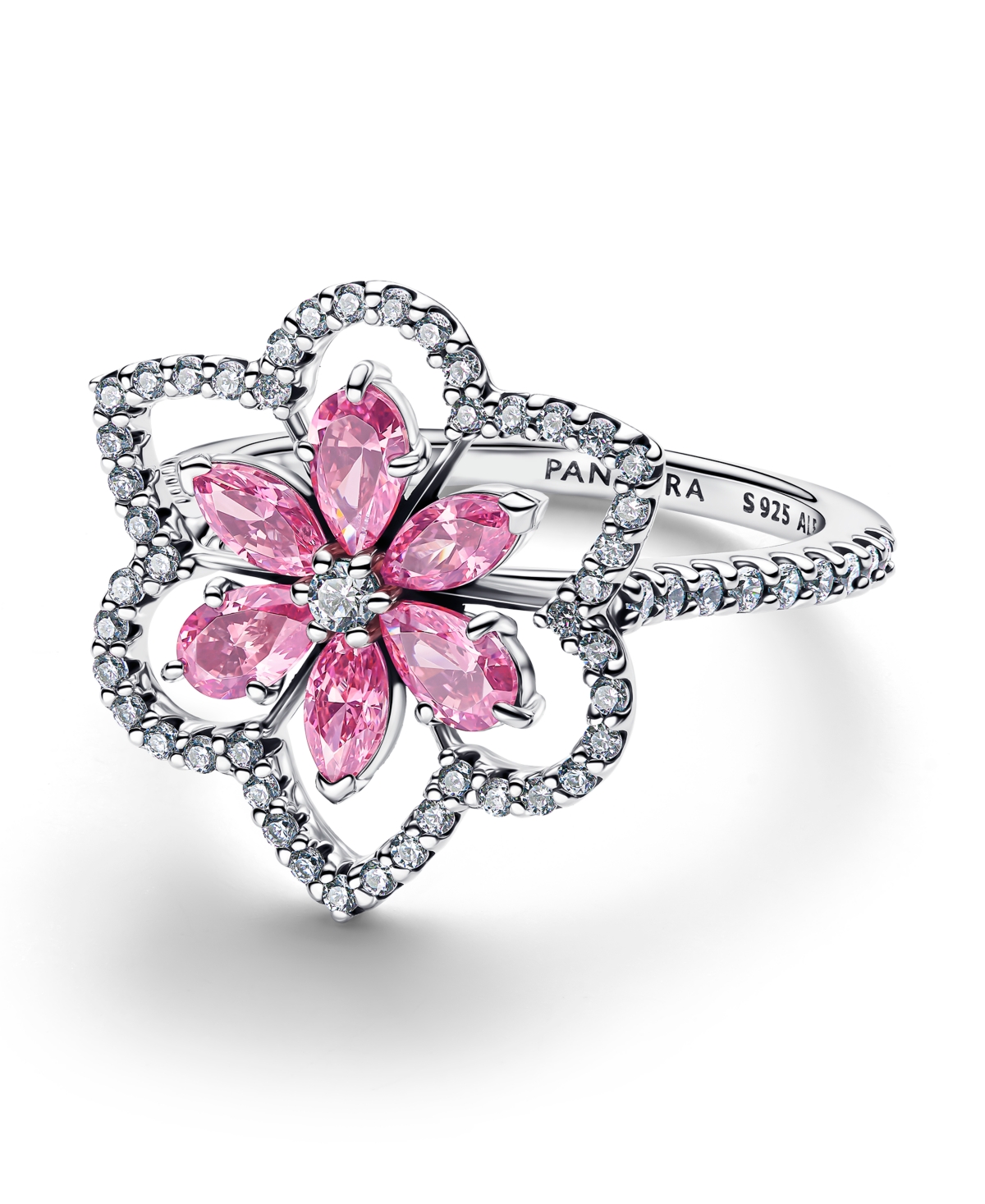 Pandora Double Flower Cocktail Ring