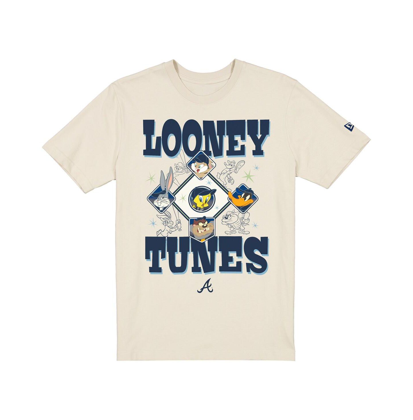 Футболка New Era Cream Atlanta Braves Looney Tunes — фото 1
