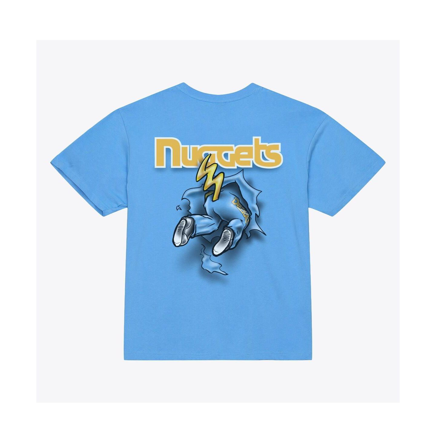 Мужская футболка Mitchell & Ness Light Blue Denver Nuggets Breakthrough — фото 3