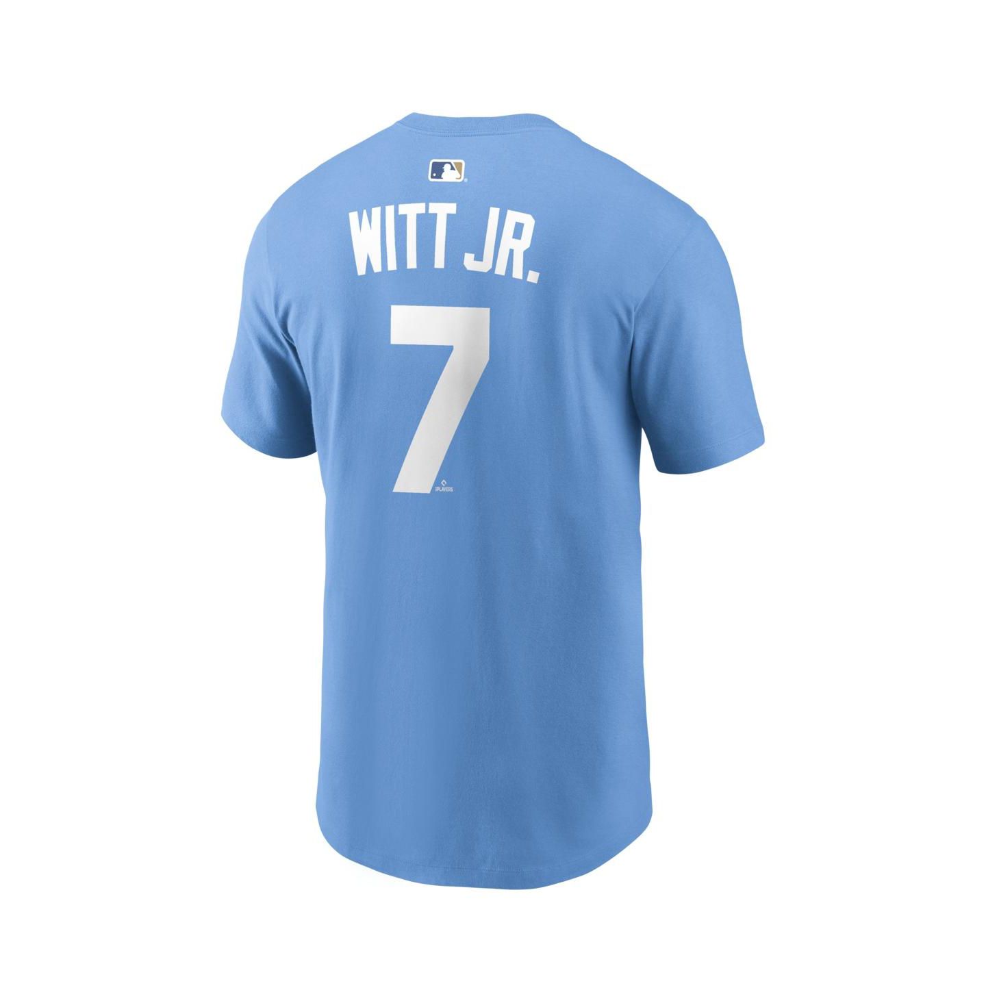 Мужская футболка Nike Bobby Witt Jr. Light Blue Kansas City Royals Name & Number — фото 3