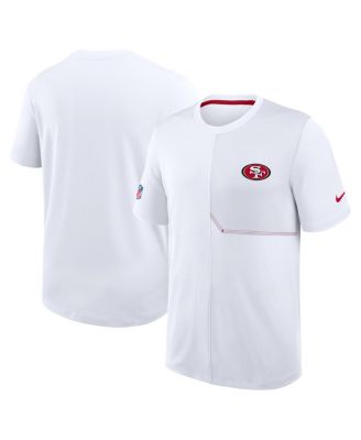 Men's White San Francisco 49ers Sideline UV Dri-FIT Coaches T-Shirt