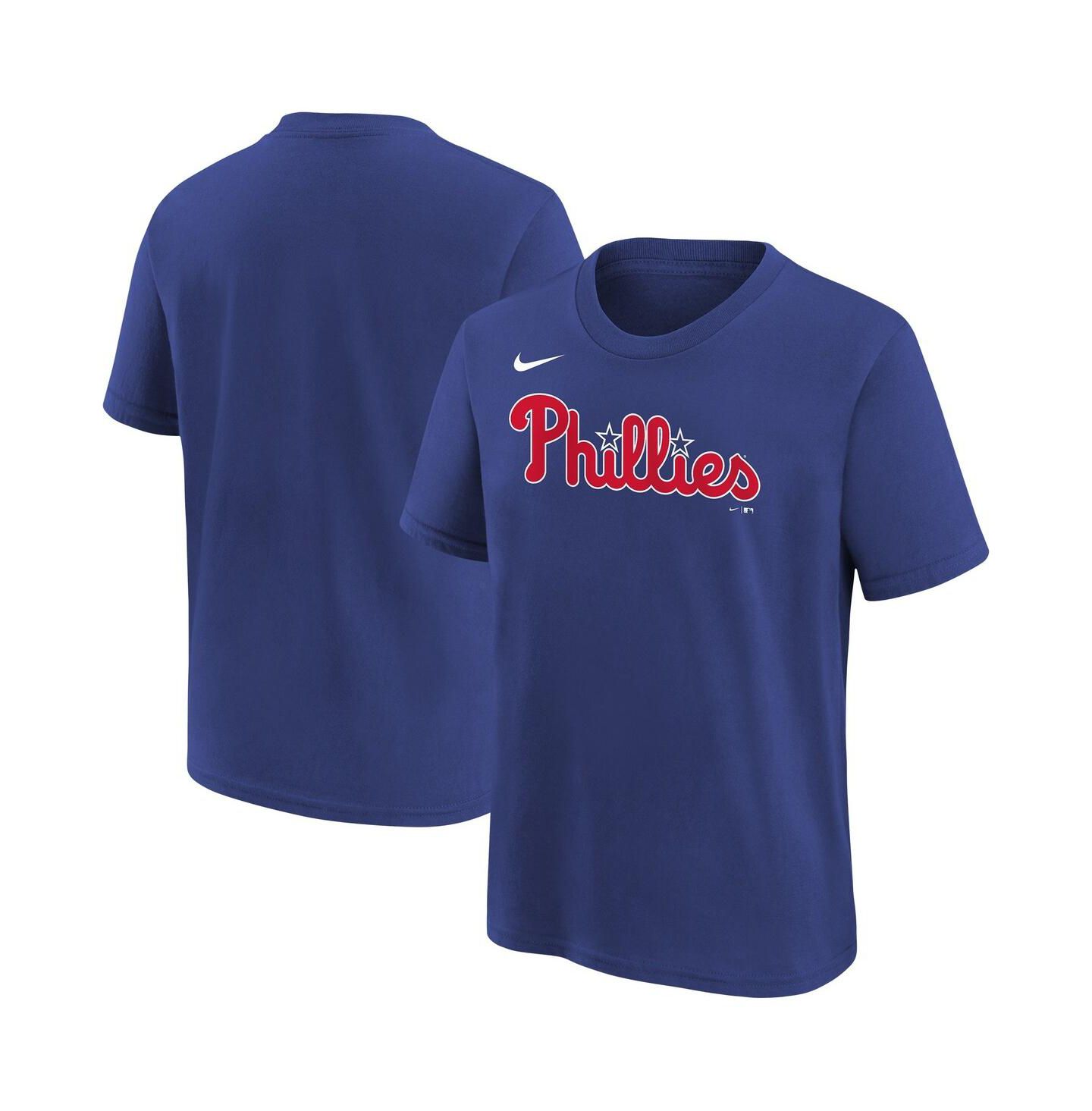Детская футболка Nike Philadelphia Phillies Wordmark, Royal — фото 1