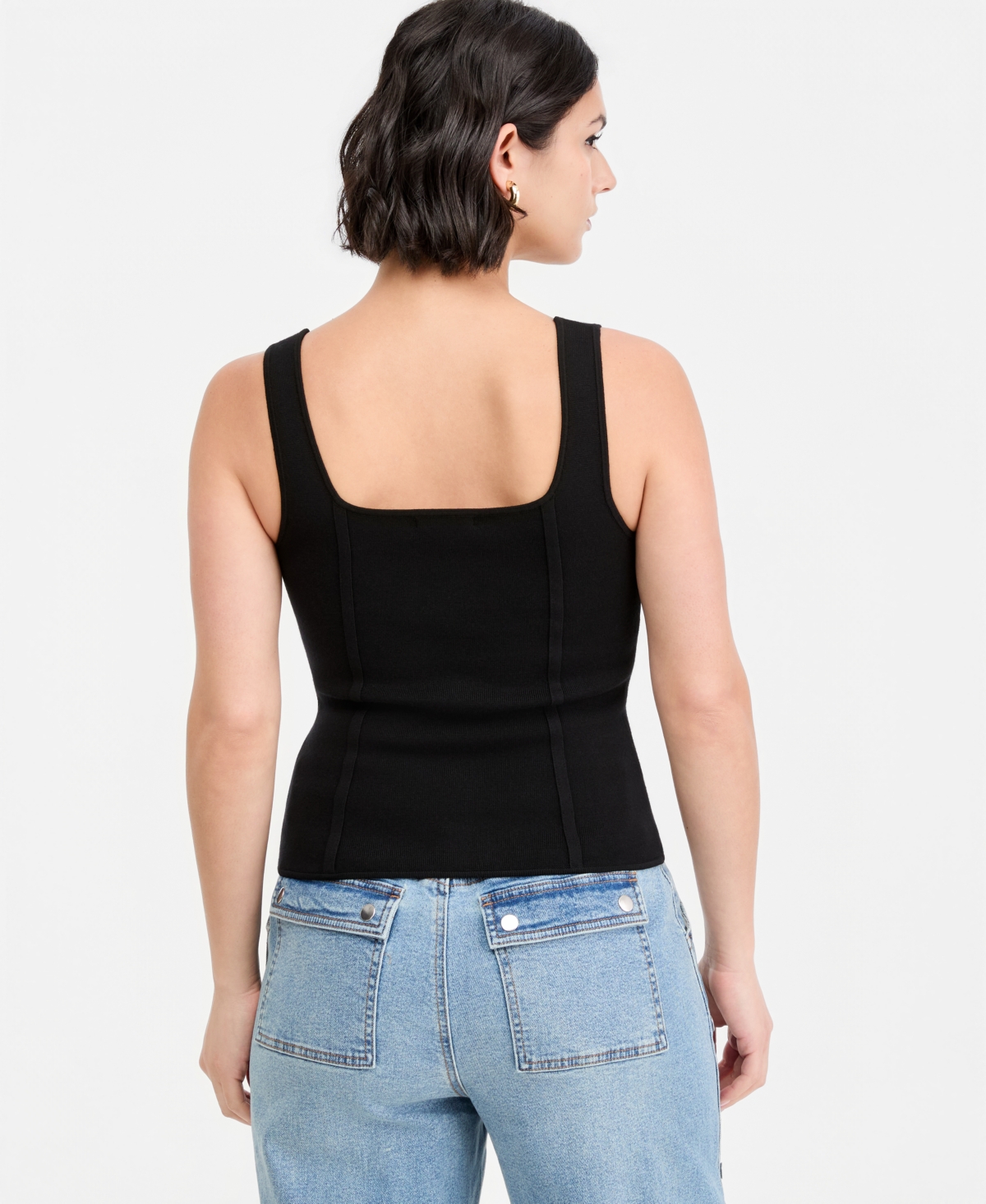 Bar Iii Women's Bodycon Sweater Tank Top, Macy's Exclusive