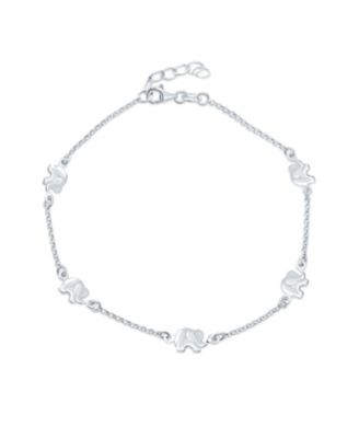 ZOO Animal Lucky Elephant Charm Anklet Ankle Bracelet Sterling Silver 910 Inch