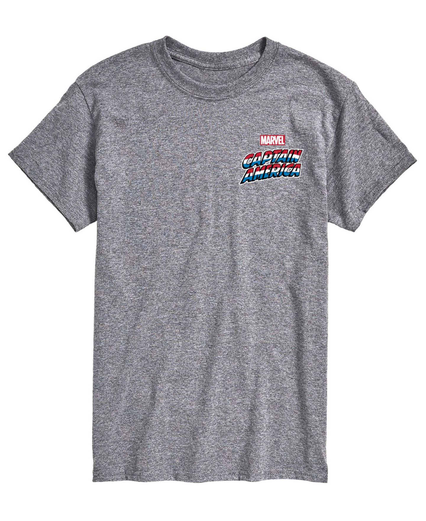 Мужская футболка AIRWAVES Captain America Flag Retro Short-Sleeve Graphic, цвет: Меланжевый — фото 2