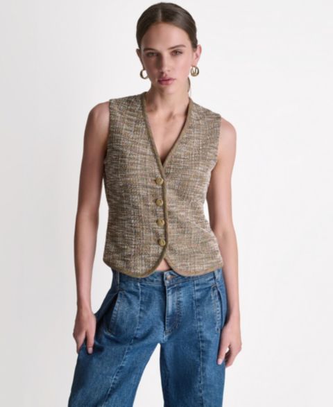 Женские жилеты BCBG Women's V-Neck Button-Front Vest