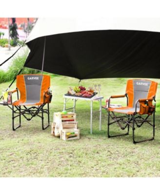2 Pack Oversized Heavy Duty Camping Directors Chair, Portable Folding Lawn Chair for Beach, Fishing, Picnic