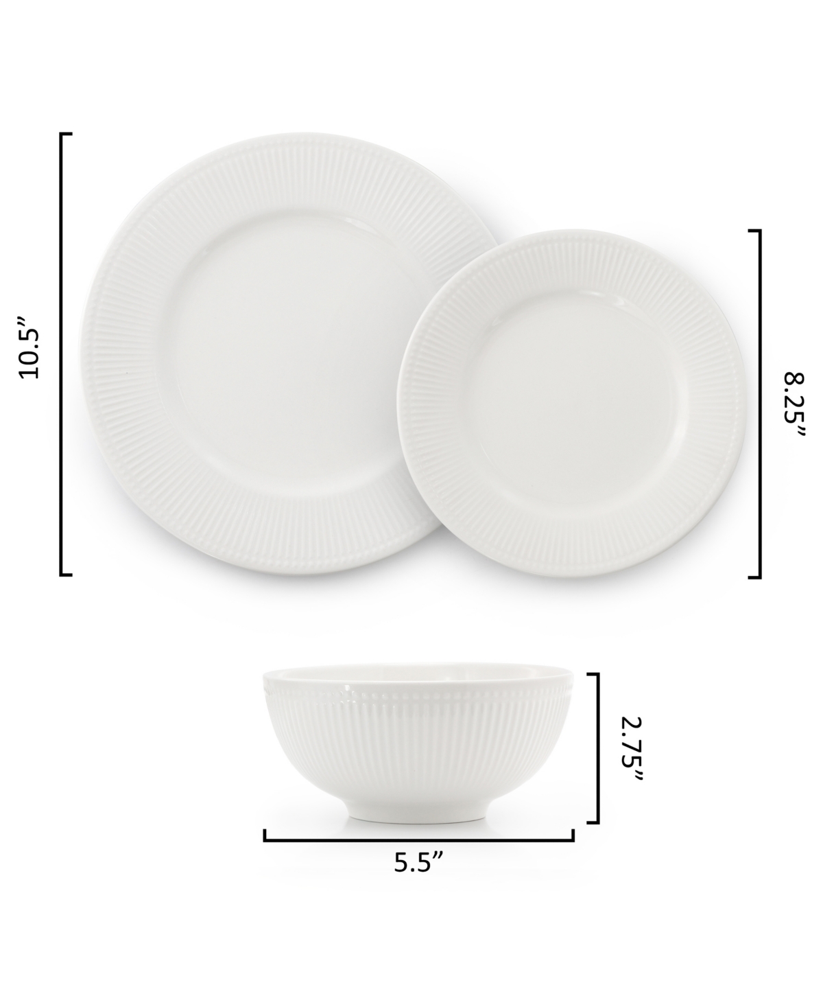 Elama Farrah 18-Piece Dinnerware Set, Service For 6