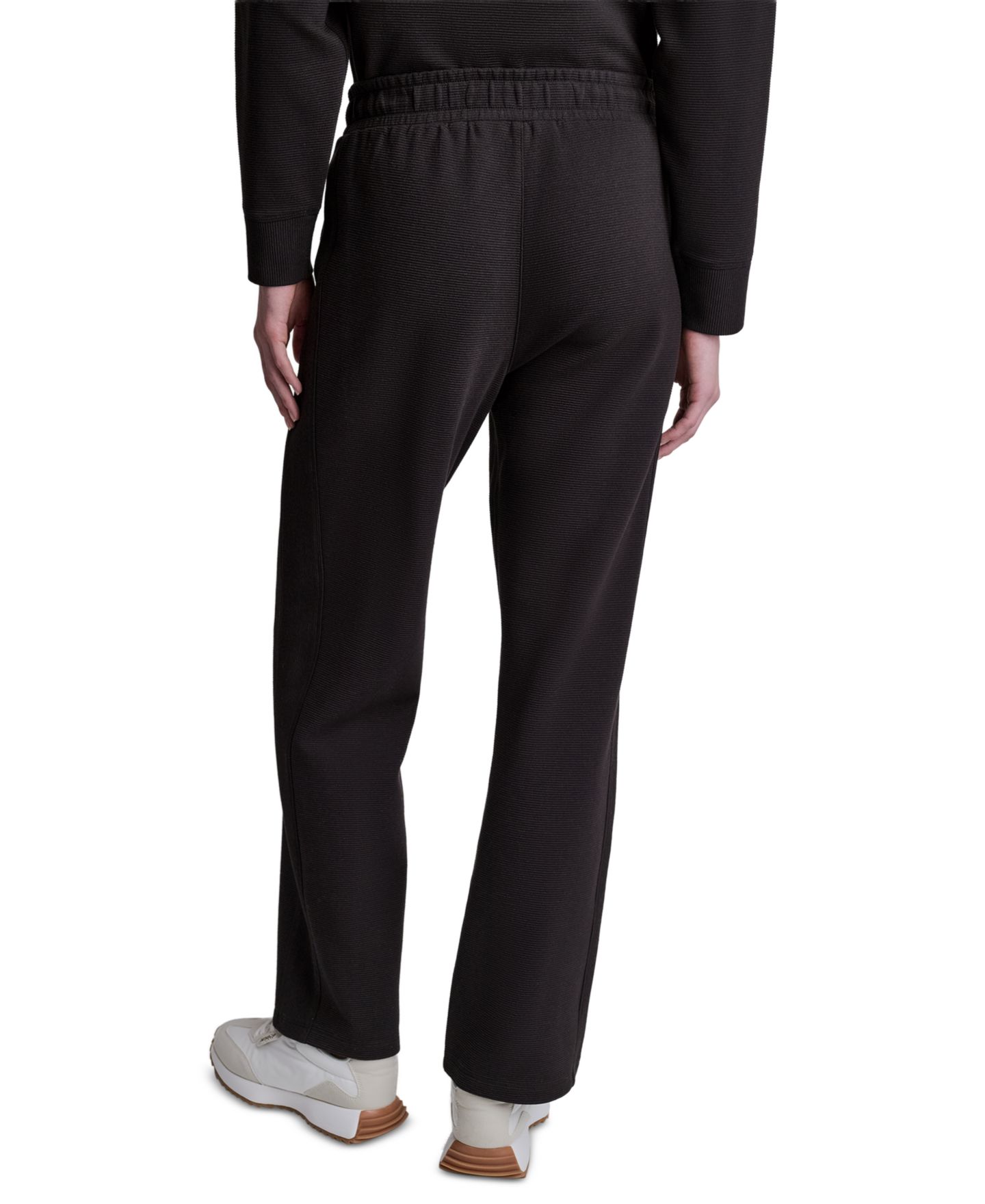 Женские брюки DKNY Sport High-Rise Track Pants, цвет: Чёрный — фото 4