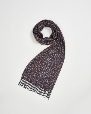 Women's Floral Ditsy Scarf with Tassels