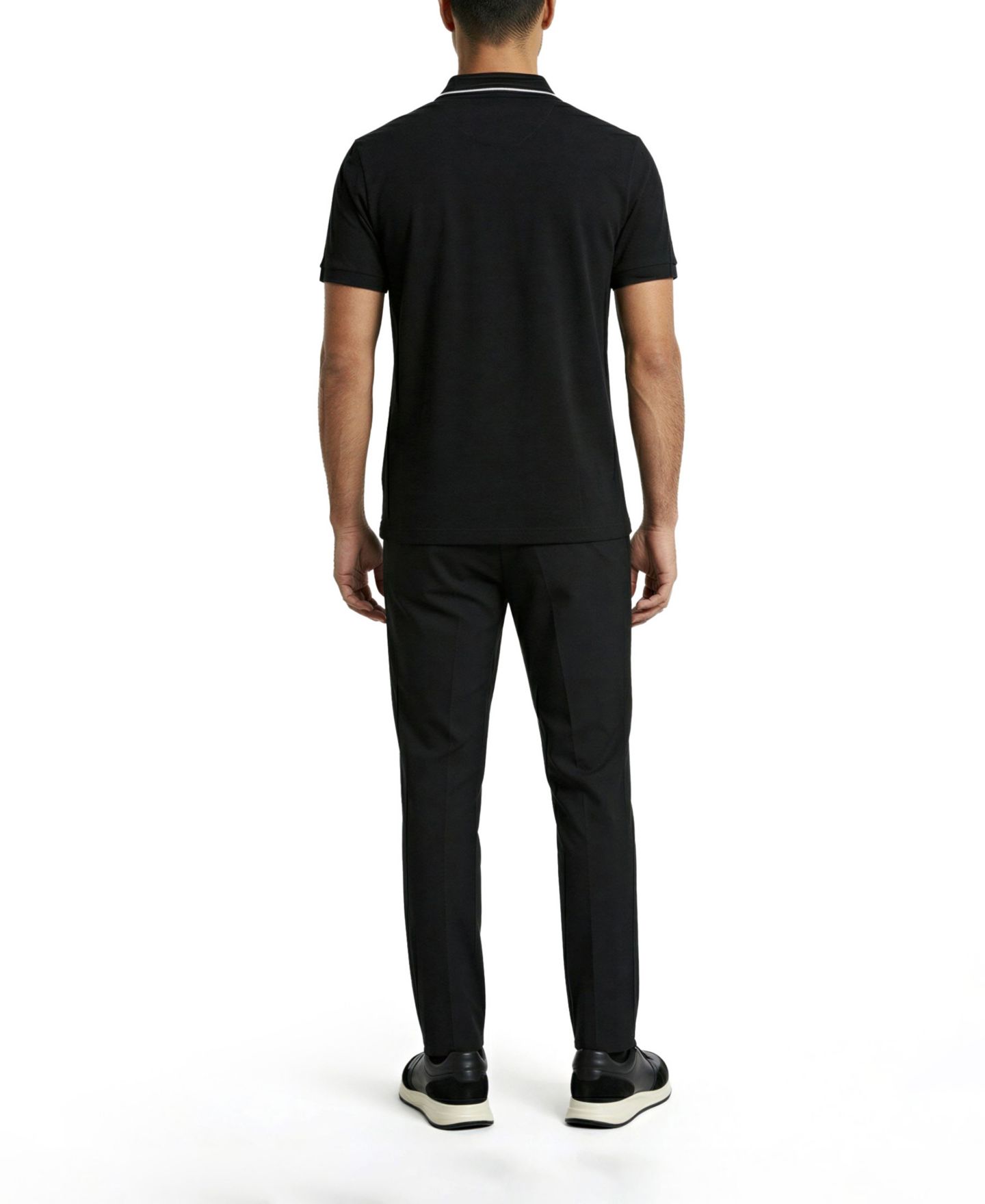 Мужское поло Hugo Boss Tonal Logo Slim-Fit Polo Shirt, цвет: Чёрный — фото 9