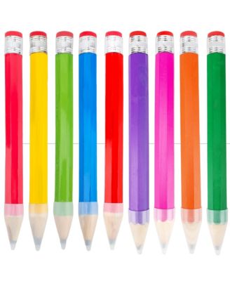 Giant Wooden Pencils Novelty Party Favors 9 Pack