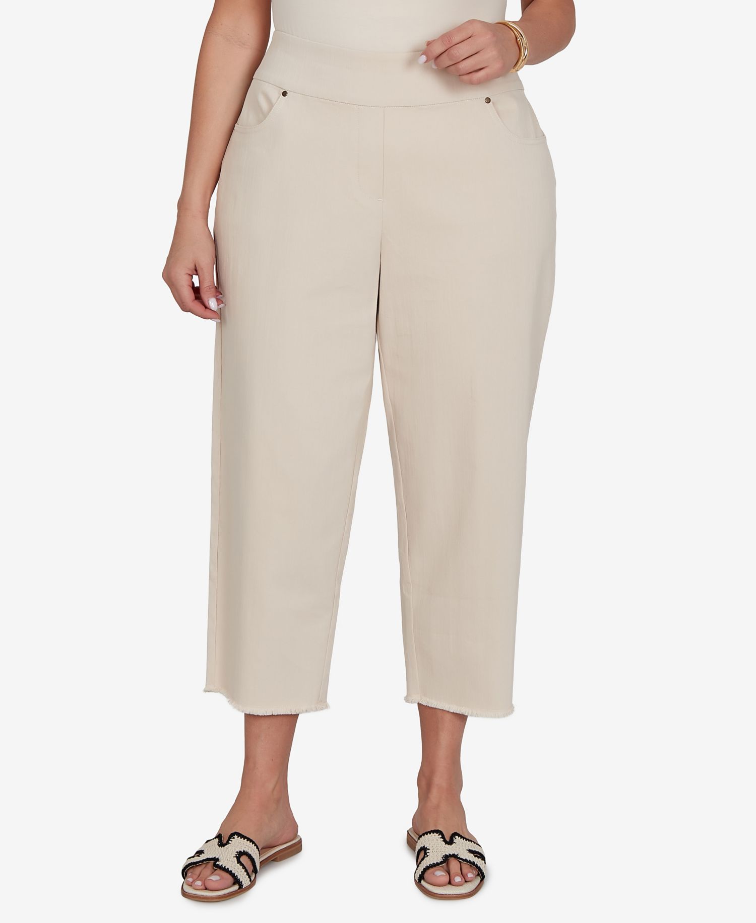 Plus Size Camden Market Natural Super Stretch Ankle Jeans