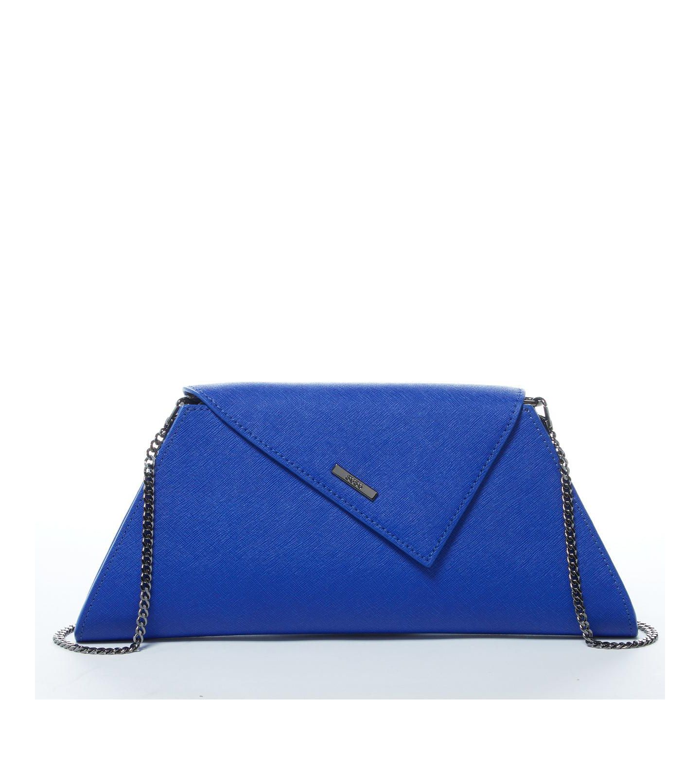 Женский клатч SUSU Saffiano Leather Clutch Bag Evening Purse Crossbody Cobalt Blue Unique Handbag, цвет: Синий — фото 1