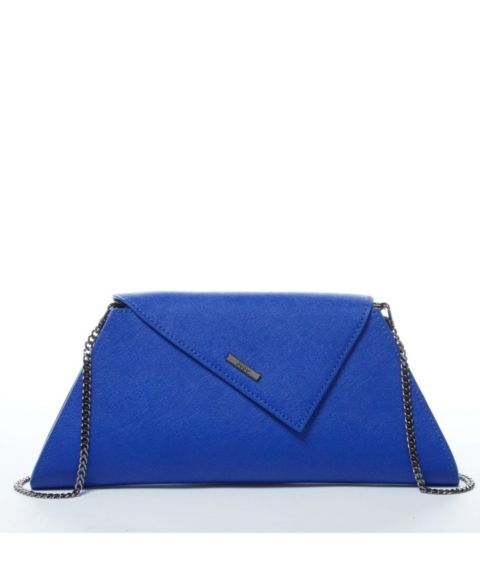 Женский клатч SUSU Saffiano Leather Clutch Bag Evening Purse Crossbody Cobalt Blue Unique Handbag, цвет: Синий