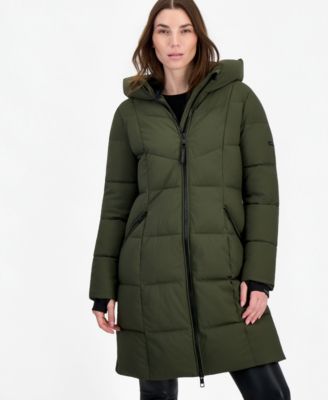 Women's Hooded Zippered Puffer Coat