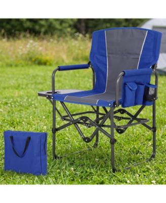 1 Pack Oversized Heavy Duty Camping Directors Chair, Portable Folding Lawn Chair for Beach, Fishing, Picnic