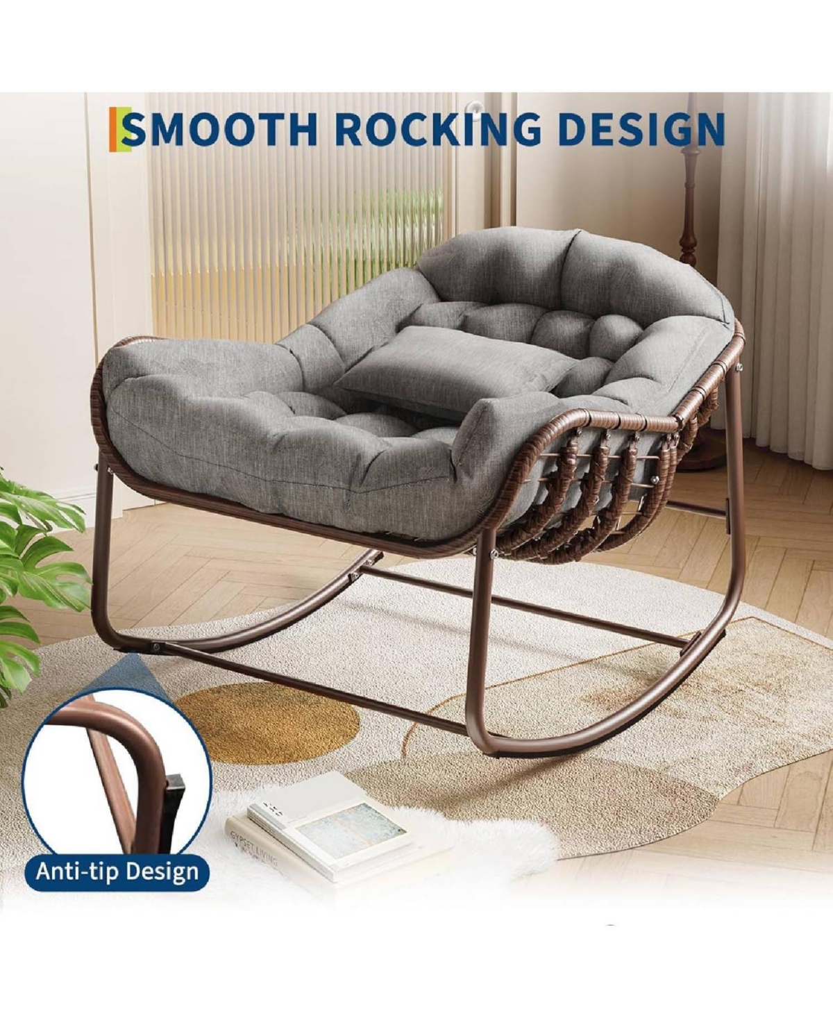 Xo Outdoor Papasan Rocking Chair