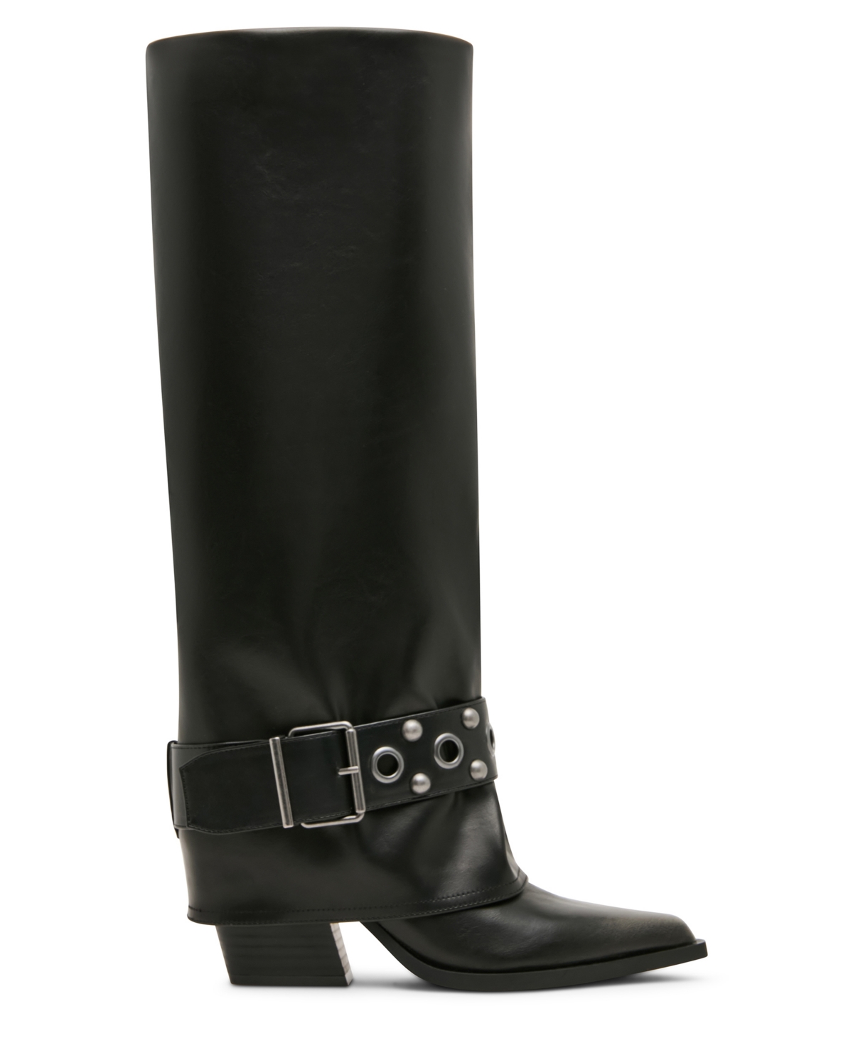 Madden Girl Women's Rodeo Cuffed Studded Cowboy Boots