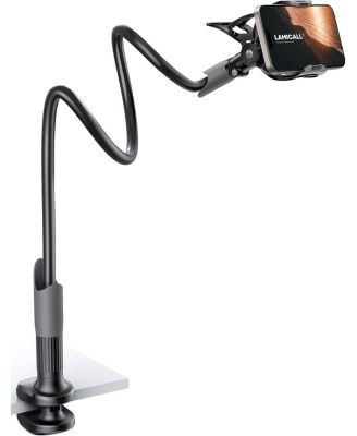 Gooseneck Phone Holder for Bed - Cell Phone Mount Clamp Clip