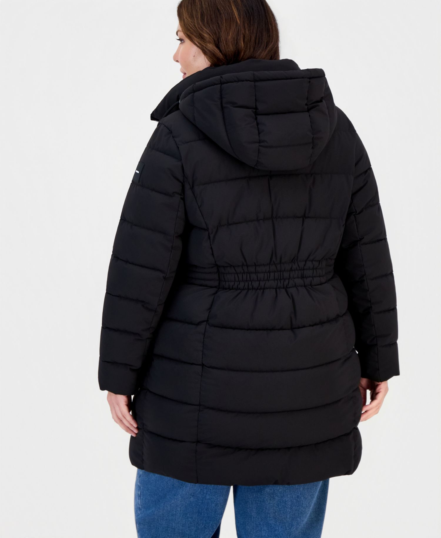 Plus Size Packable Hooded Puffer Coat